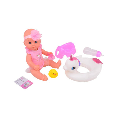 Bébé Rose Drink et plaspop, 30 cm avec accessoires