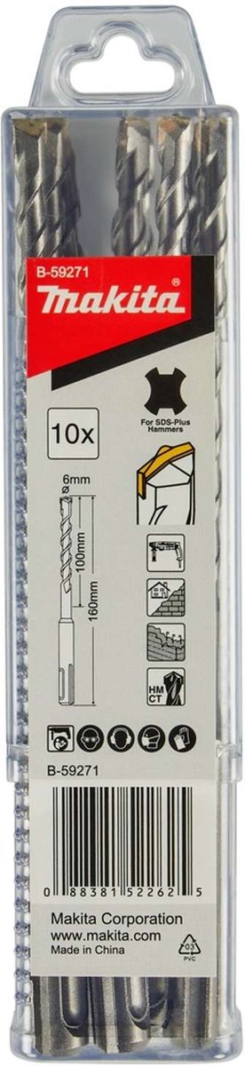 Accessoires Makita b2s : foret à béton 6x160mm - b-59271 b-59271