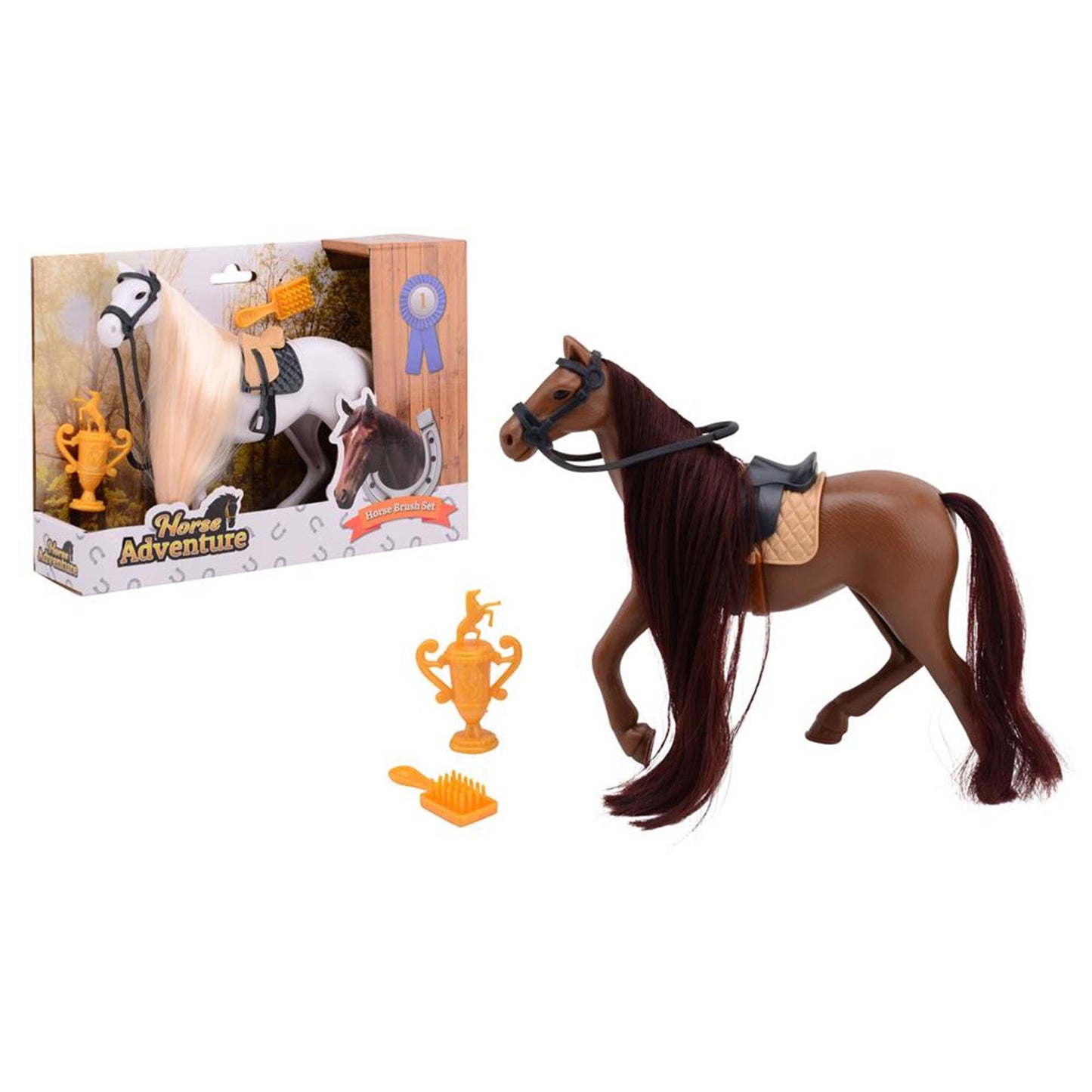 Johntoy John jouet cheval de brossage grand ensemble