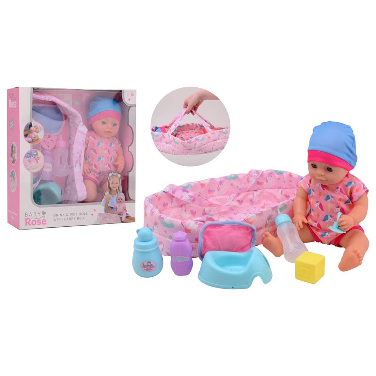 Bébé rose baby babypop, 35 cm