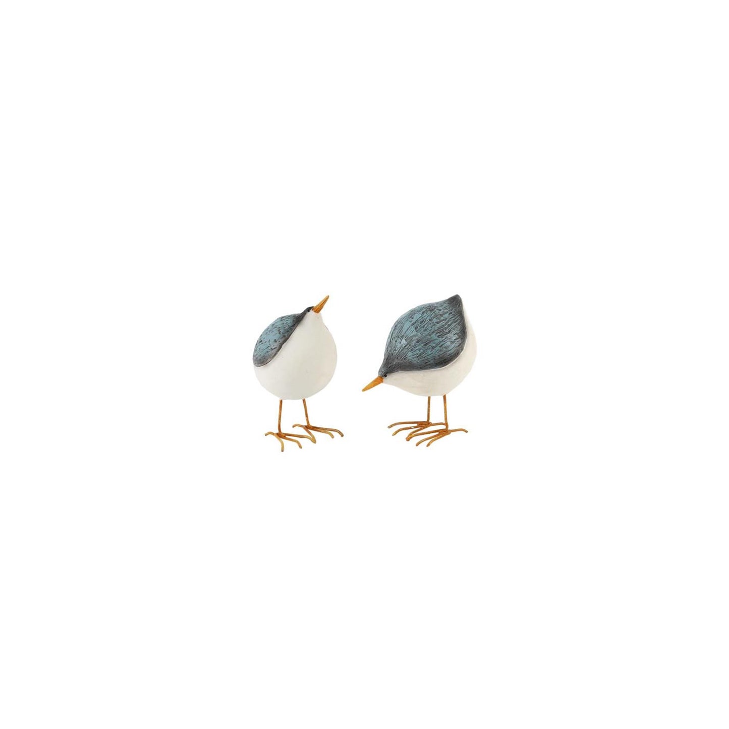 Figurine oiseau rond petit 2 cul 7x5,5x9cm