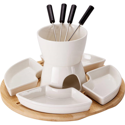 Excellente fondue au chocolat pour 4 personnes, 11 pièces en porcelaine