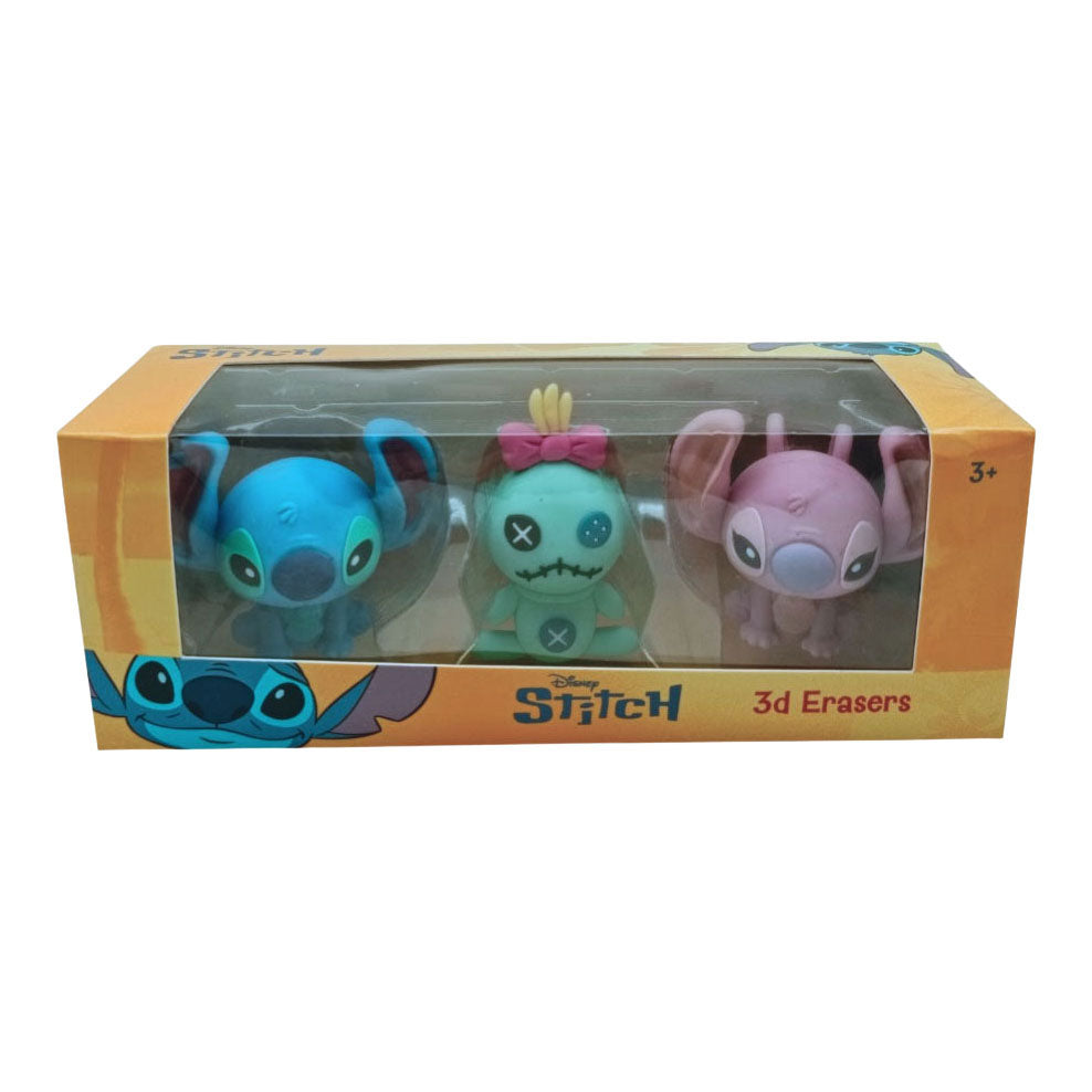 Gommes à figurines 3D Disney Stitch, 3 pcs.