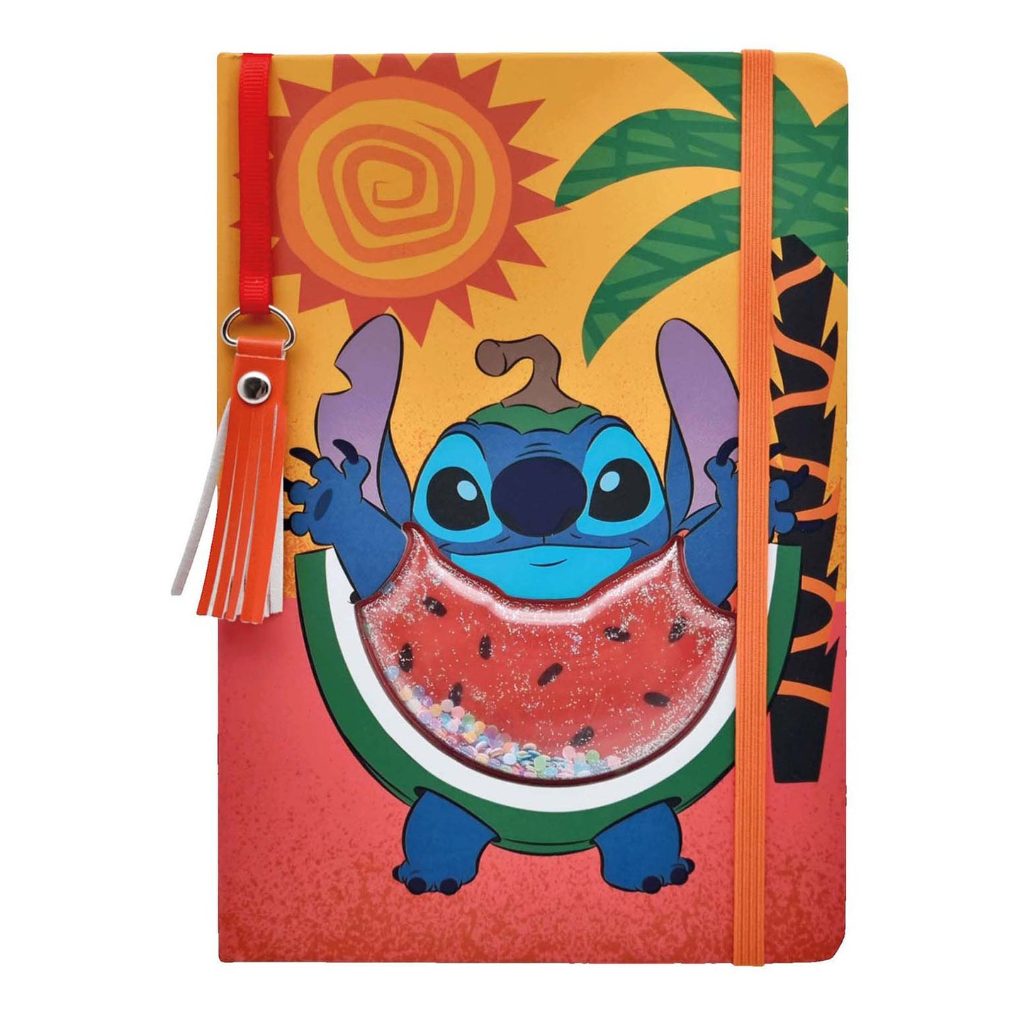 Carnet Stitch pastèque pailletée
