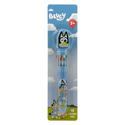 Stylo de couleur Bluey 10 avec topper