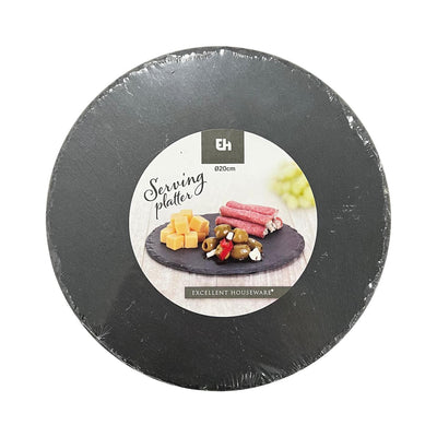 Plateau de service Excellent Houseware en ardoise ø20cm