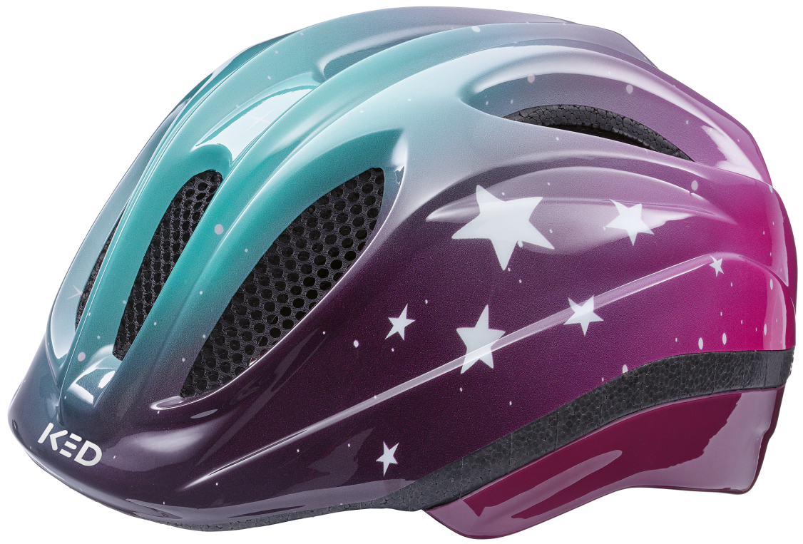 Ked Fietshelm Meggy II Trend S (46-51 cm) Stars Pink Aqua Glossy
