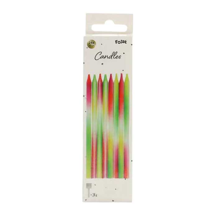 Folat bv bougies néon délice - 24 pcs.