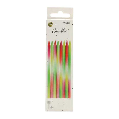 Folat bv bougies néon délice - 24 pcs.