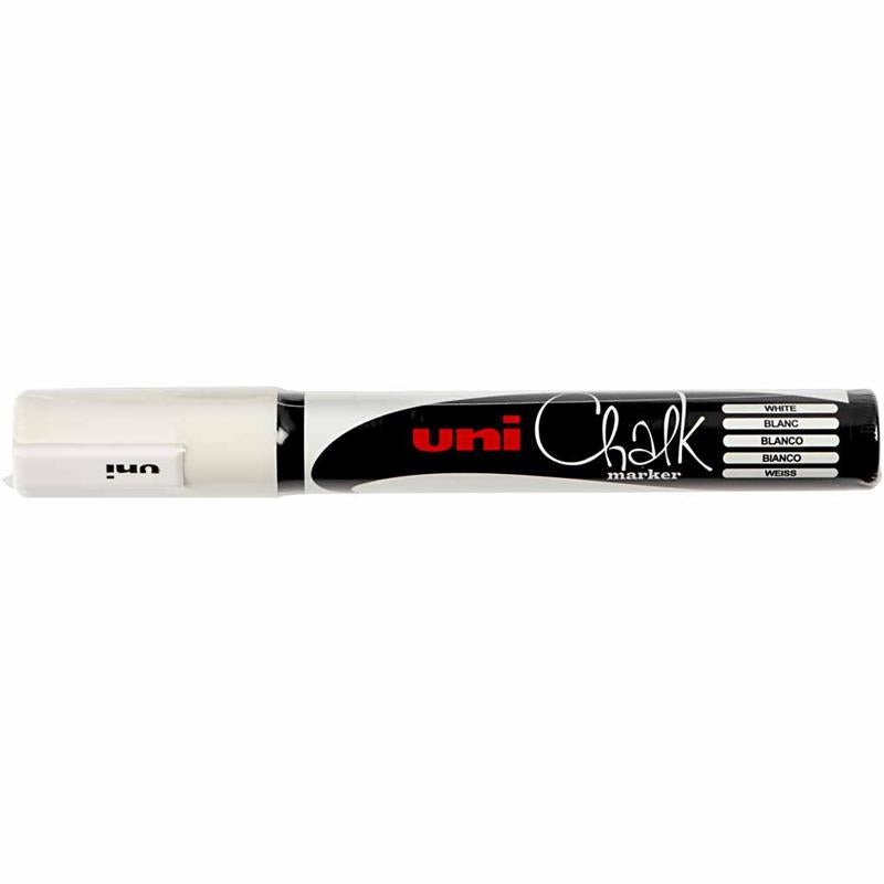 Marqueur de craie Uni-Posca, épaisseur de ligne 1,8-2,5 mm, blanc, 1 morceau