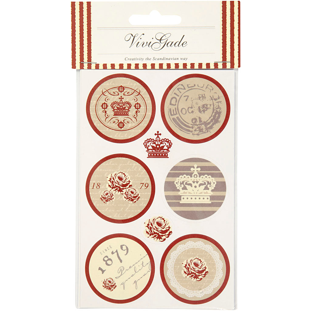 Autocollants Vivi Gade, feuille 9x14 cm, 4 feuilles différentes 1 boîte