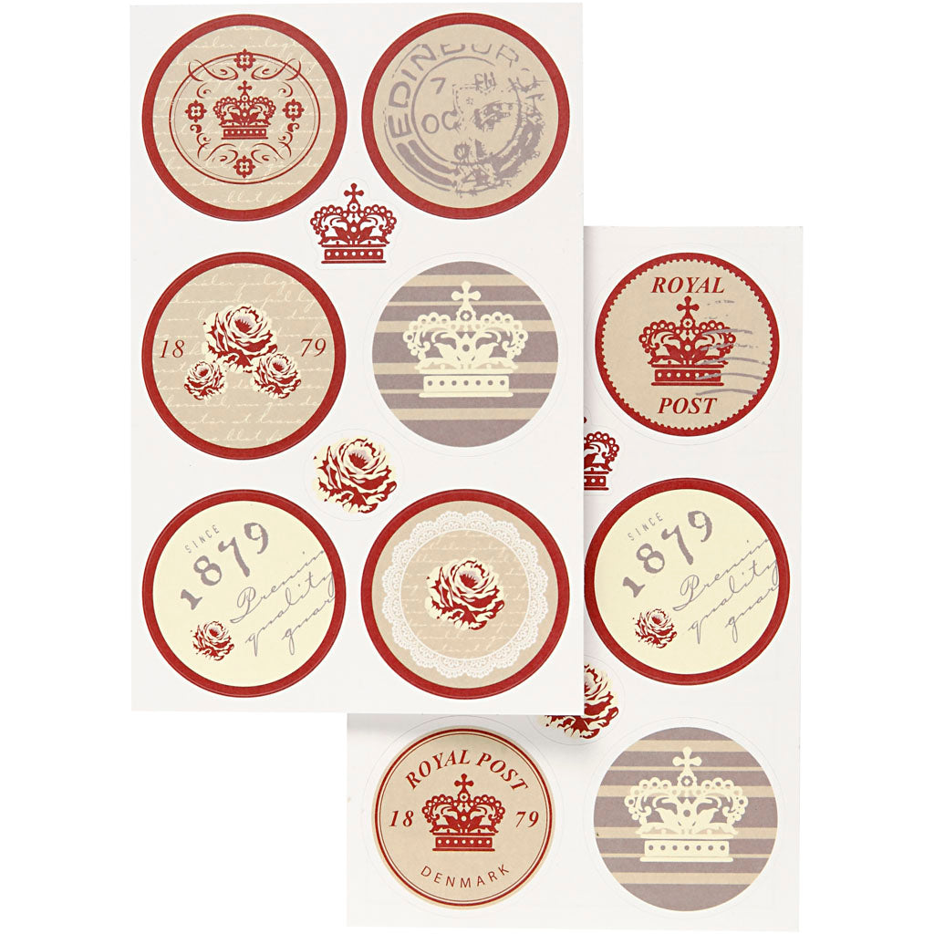 Autocollants Vivi Gade, feuille 9x14 cm, 4 feuilles différentes 1 boîte