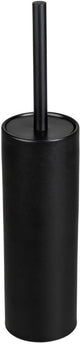 Wenko porte-brosse de toilette casoli en céramique noire mate - brosse de toilette avec support modèle sur pied - brosse de toilette avec support sur pied - avec tête de brosse en silicone - hygiénique et à séchage rapide - noir
