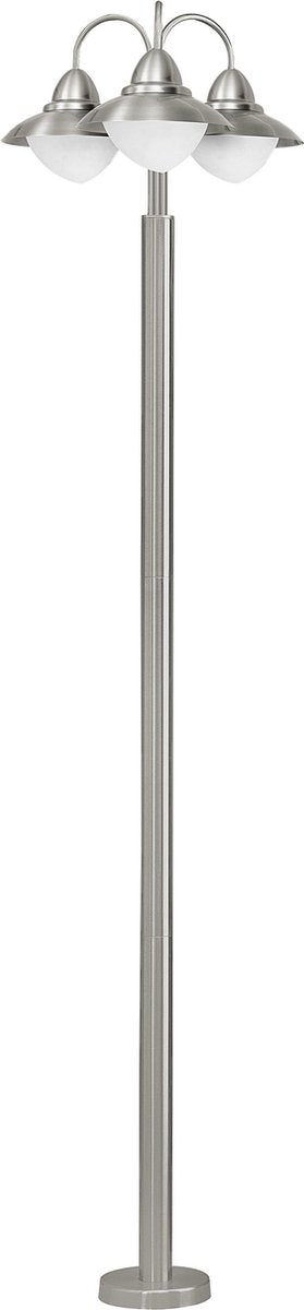 Eglo sidney - éclairage extérieur - poteau de jardin - 3 lumières - acier inoxydable - blanc