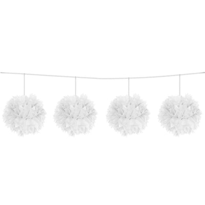 Pendule de pompom blanc