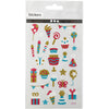 Creativ company autocollants pailletés, anniversaire, feuille 10x16 cm, 1 feuille