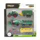 Tracteur métallique avec remorque, 6dlg.