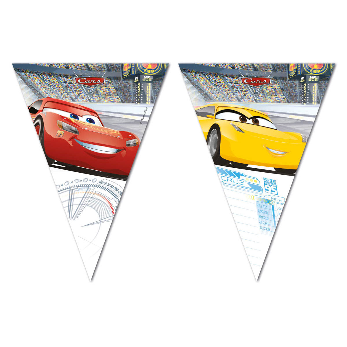 Voitures 3 ligne de drapeau
