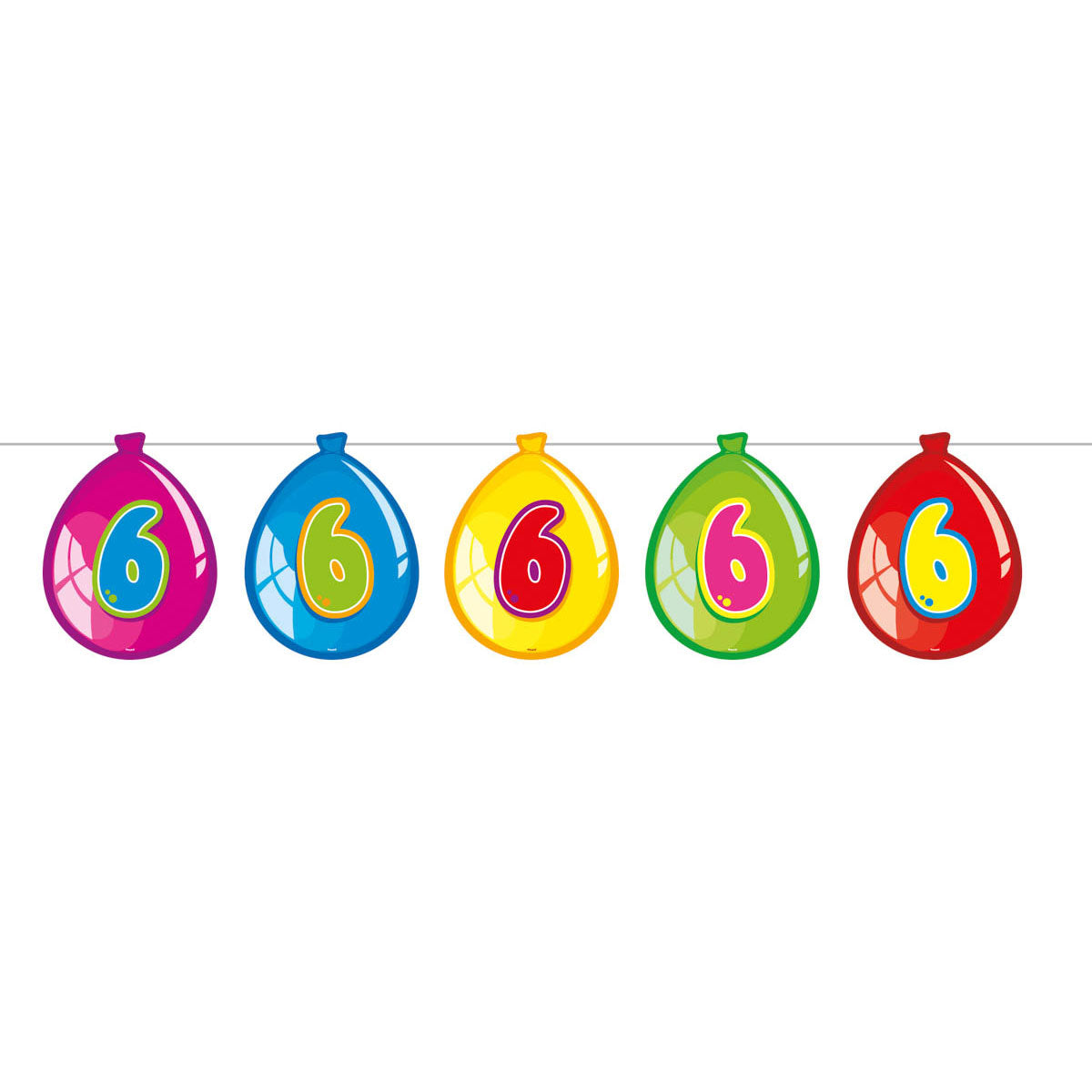 Ballons de ligne de drapeau 6 ans, 10mtr.