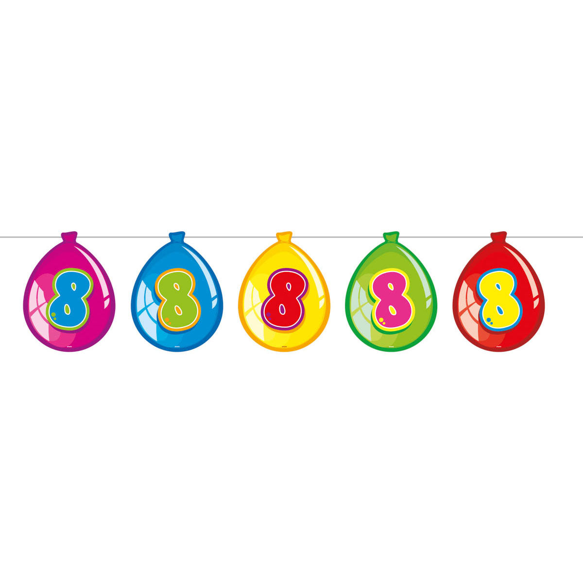 Ballons de ligne de drapeau 8 ans, 10mtr.