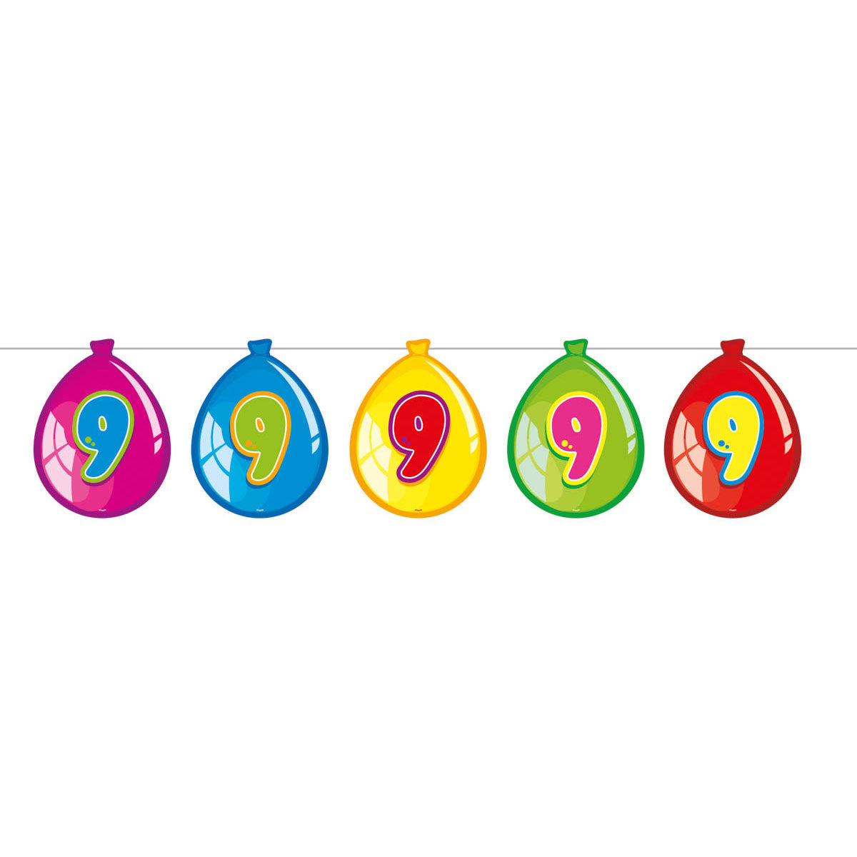 Ballons de ligne de drapeau 9 ans, 10mtr.