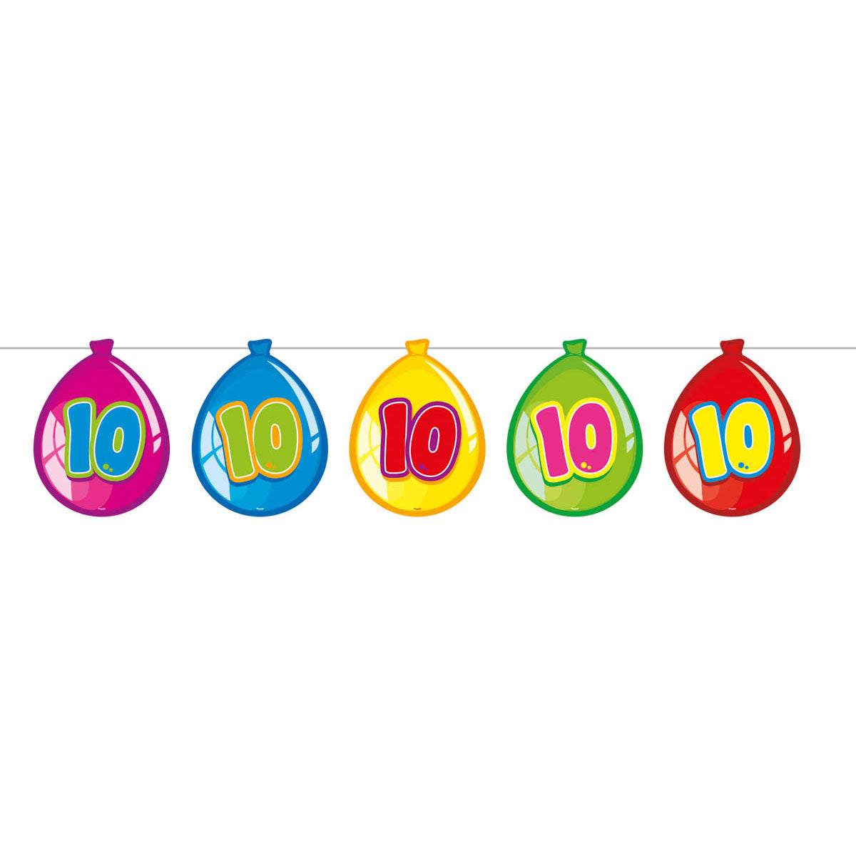 Ballons de ligne de drapeau 10 ans, 10mtr.