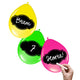 Ballons en écriture néon, 6e.