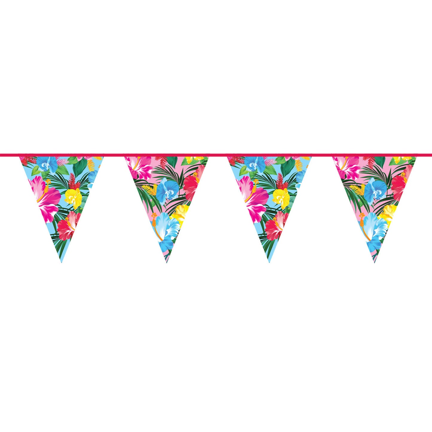 Ligne de drapeau fleurs tropicales, 10 mtr.