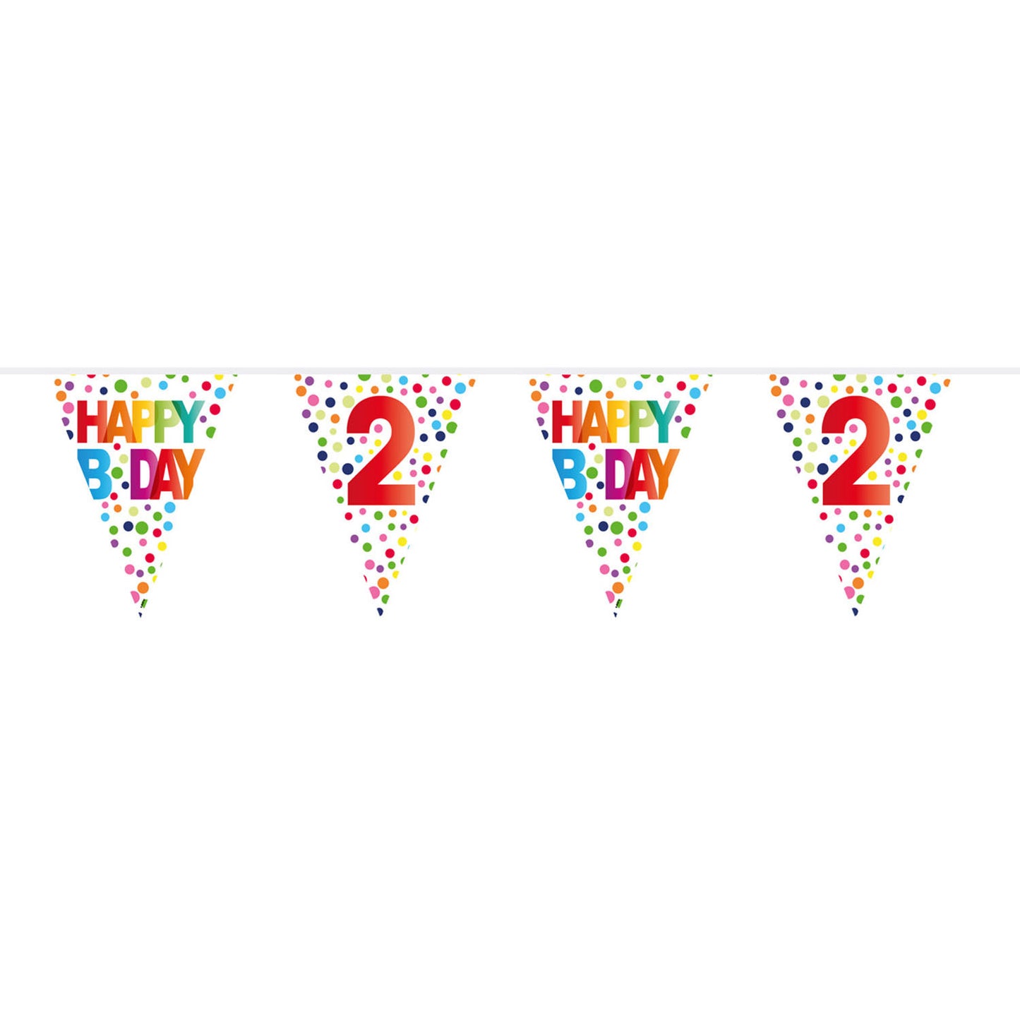 Flag Line Confetti 2 ans, 10mtr.