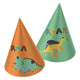 Chapeaux de fête en papier dino rugissements, 6e.