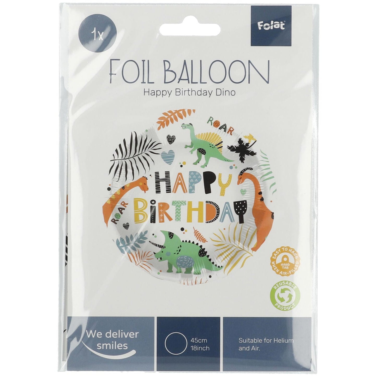 Balon de feuille de dinosaurus 45 cm