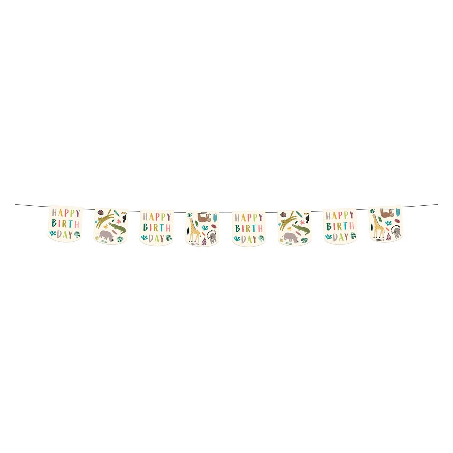 Ligne de drapeau Animaux sauvages 6m