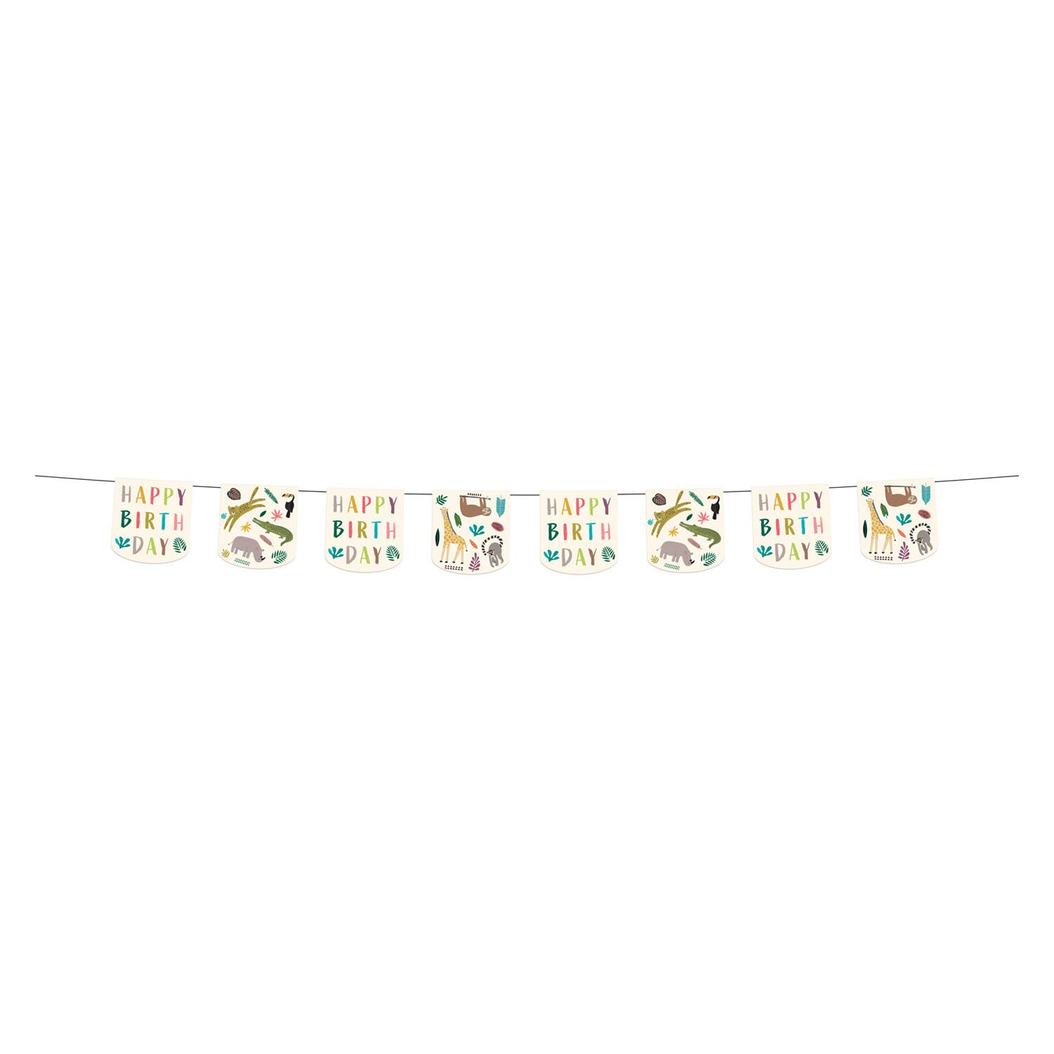 Ligne de drapeau Animaux sauvages 6m