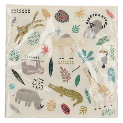 Napkins Wild Dieren 20st.