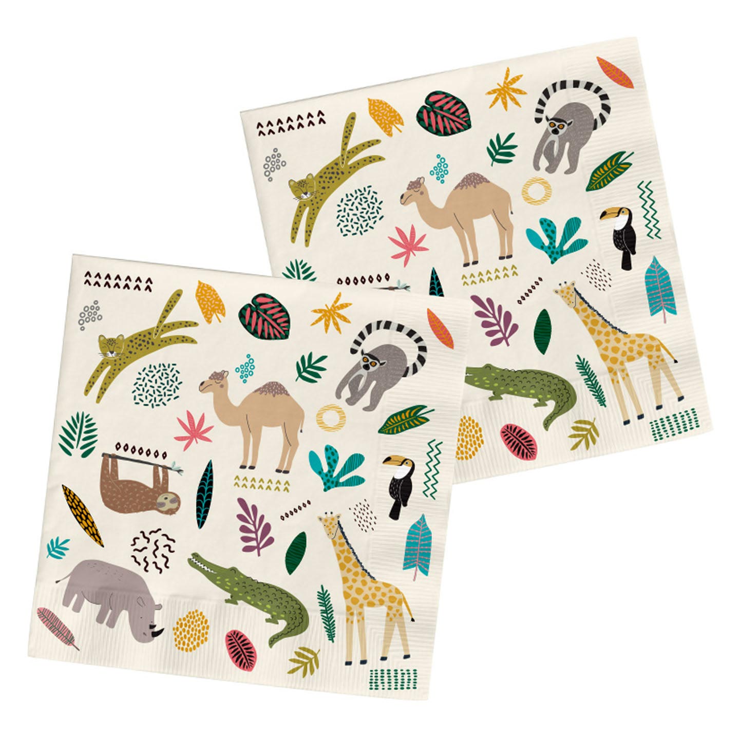 Napkins Wild Dieren 20st.