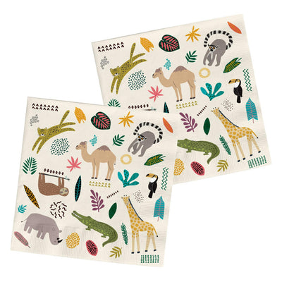 Napkins Wild Dieren 20st.