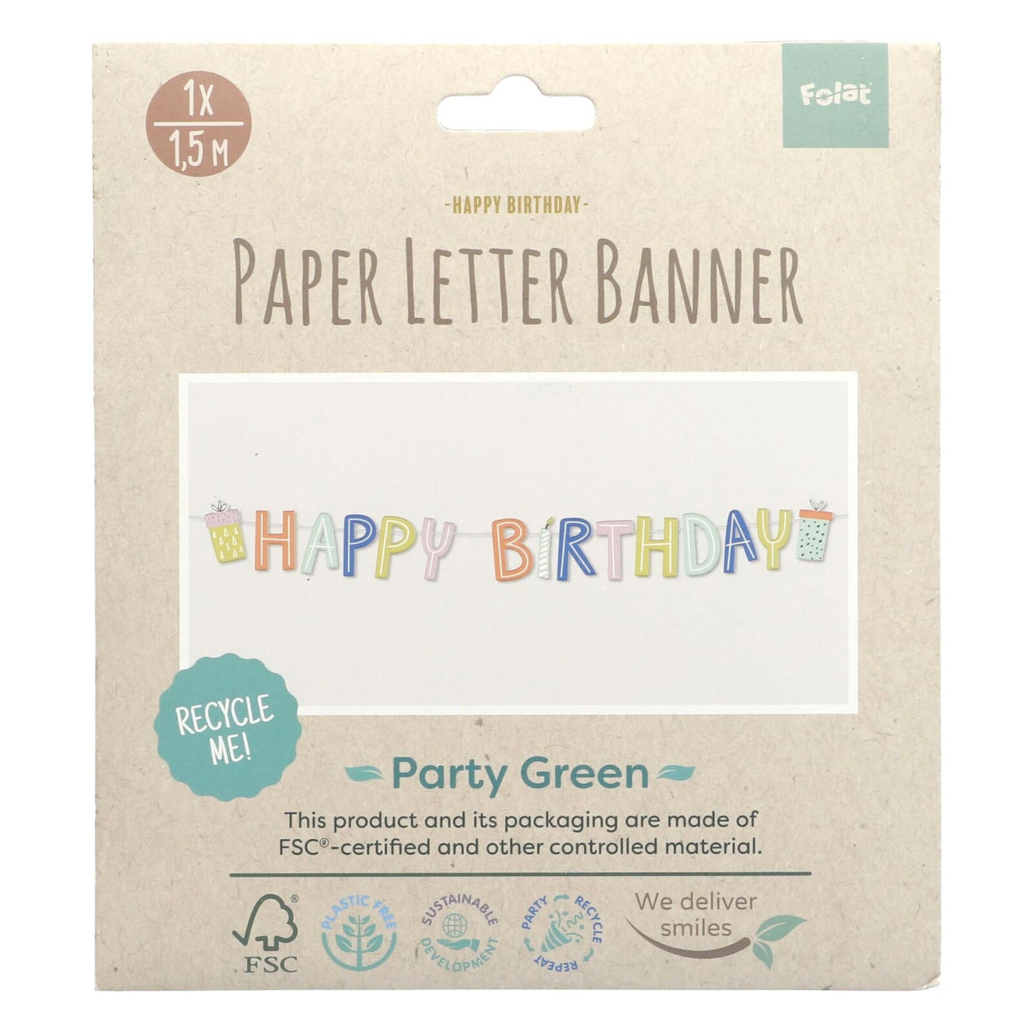 Lettre Garland Eco Party 1,5 mètres