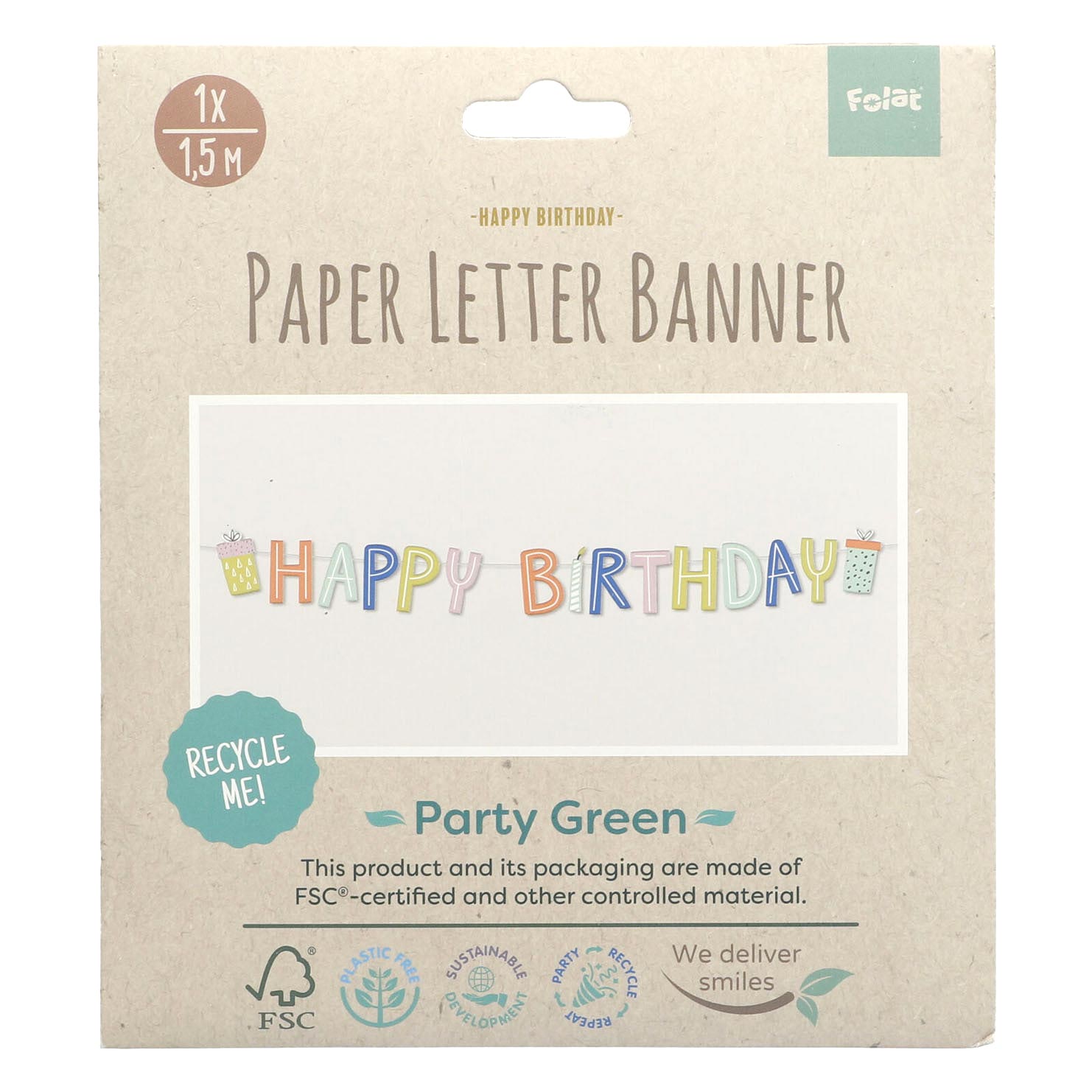 Lettre Garland Eco Party 1,5 mètres