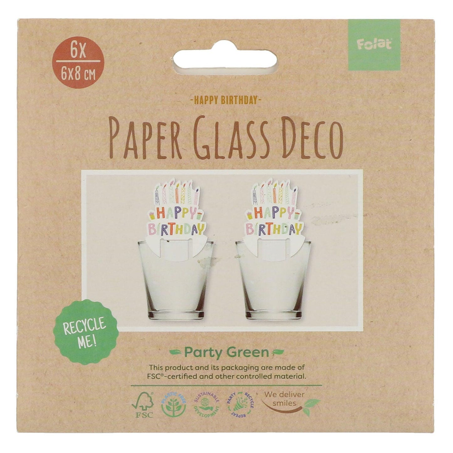 Cups en papier Eco Party 10st.