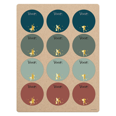 Stickers de noms cadeaux Sint et Piet, 12e.