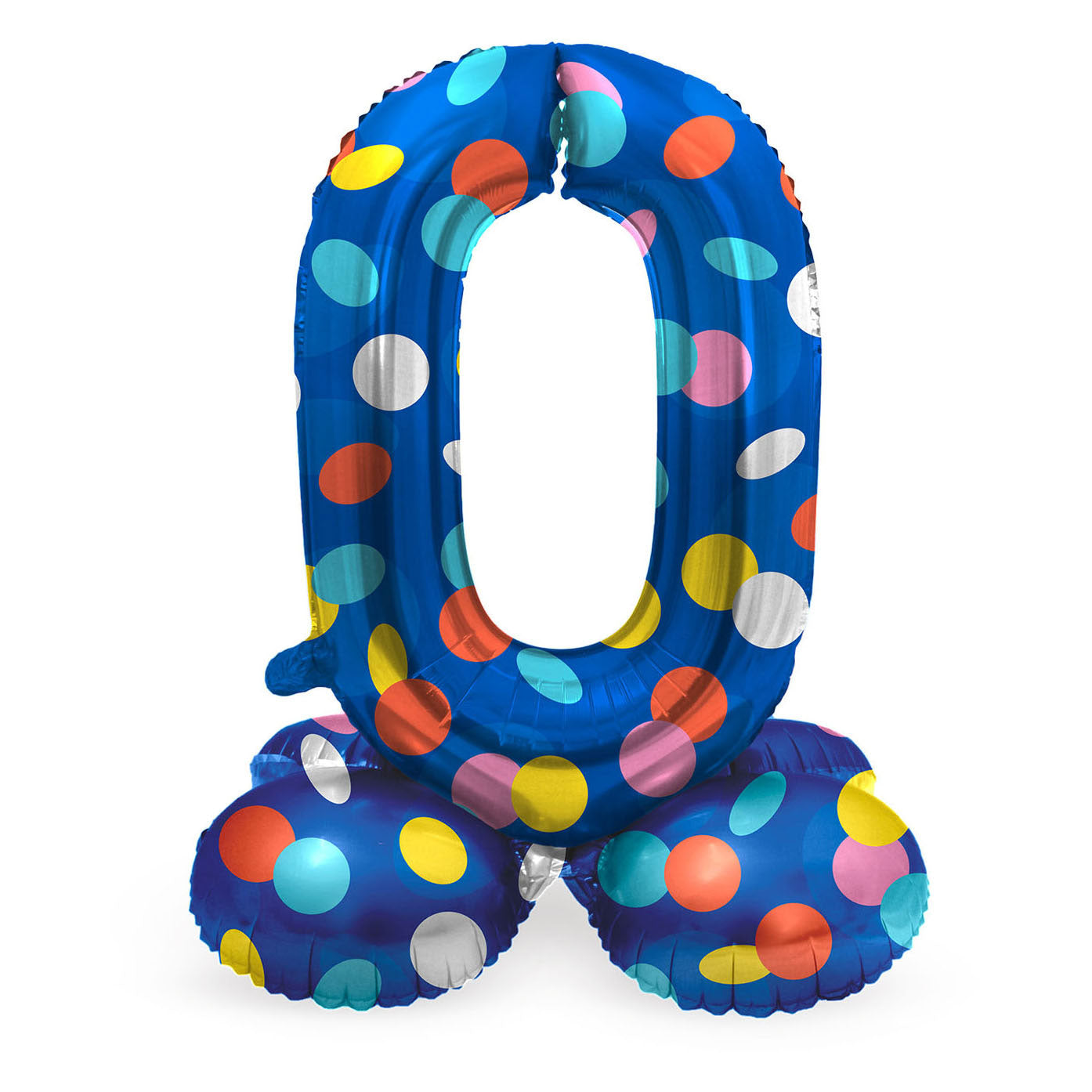 Ballon en feuille debout coloré nombres 0 - 72 cm
