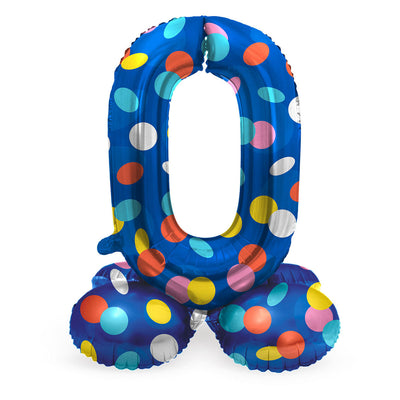 Ballon en feuille debout coloré nombres 0 - 72 cm
