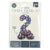 Ballon en feuille debout des points colorés numéro 2 - 72 cm