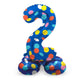 Ballon en feuille debout des points colorés numéro 2 - 72 cm