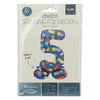 Ballon en feuille debout des points colorés Figure 5 - 72 cm