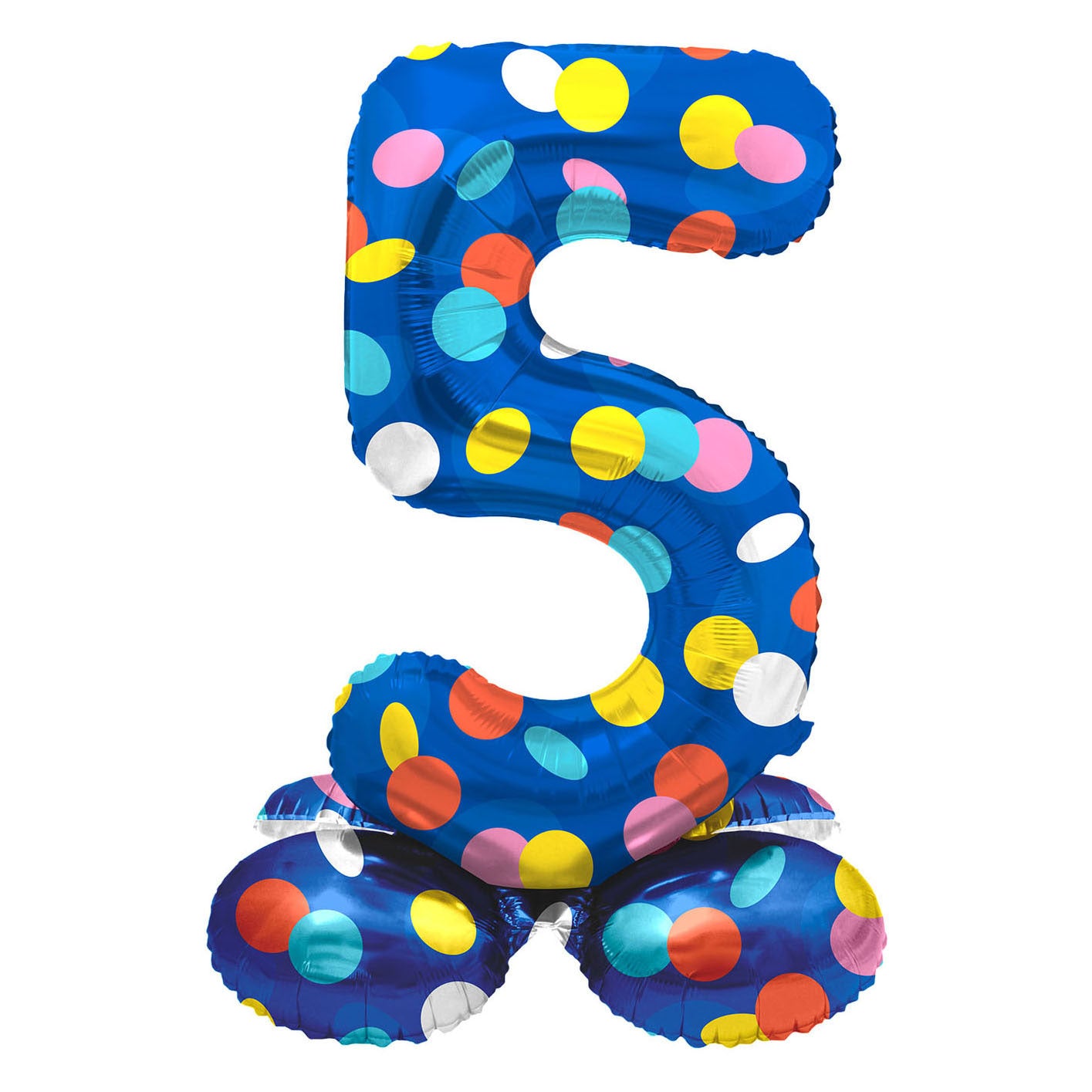 Ballon en feuille debout des points colorés Figure 5 - 72 cm