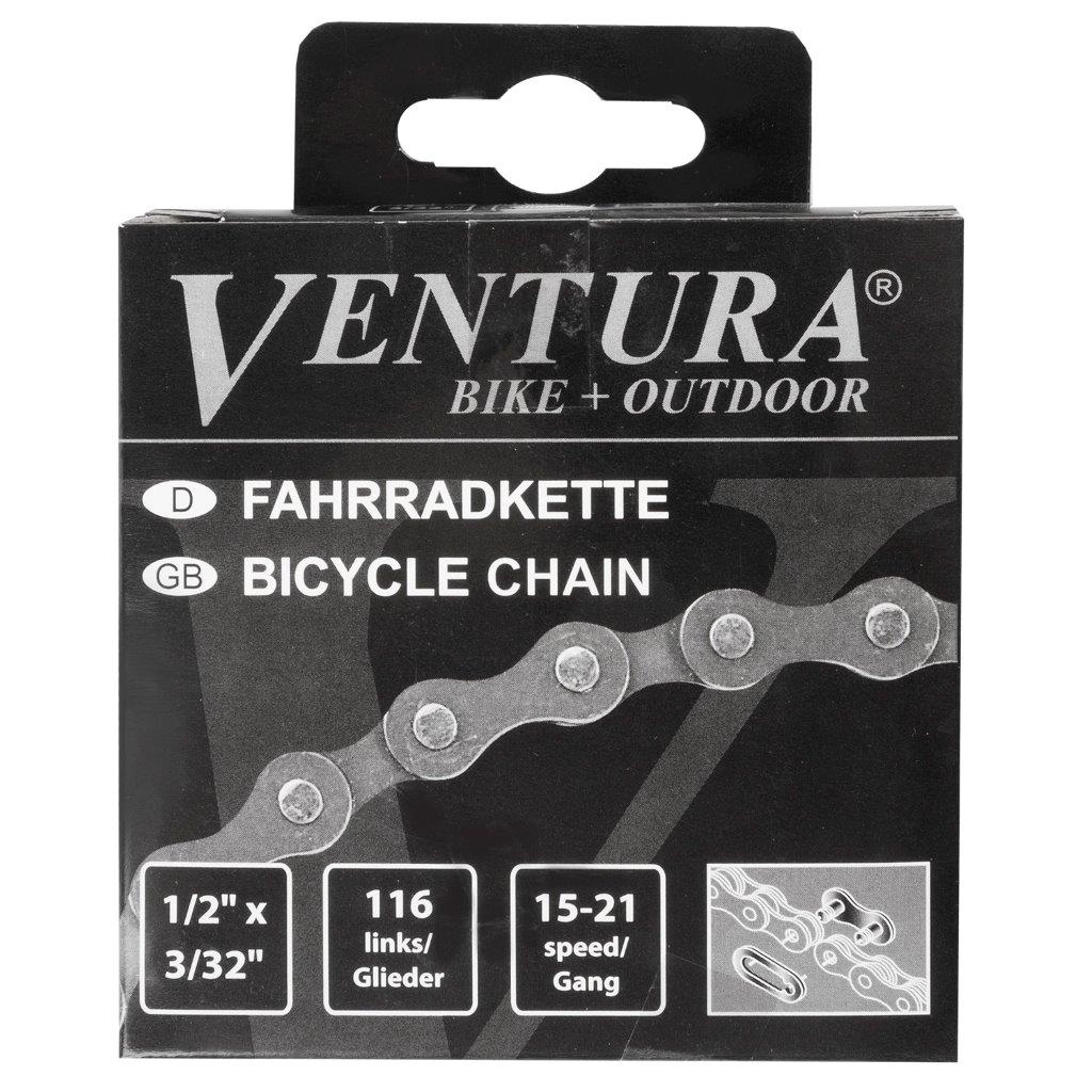 Chaîne Ventura FD1002A - 6 7sp - 1 2 x 3 32 - 116 maillons - grise