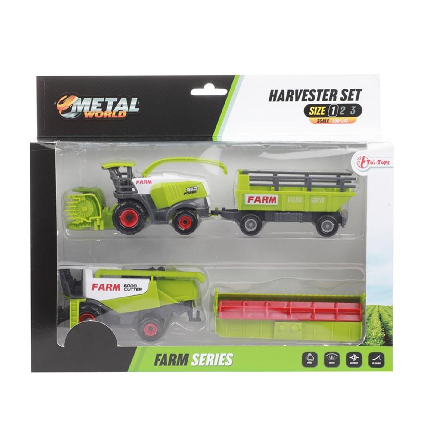 Machine agricole en métal avec remorque, 2e.