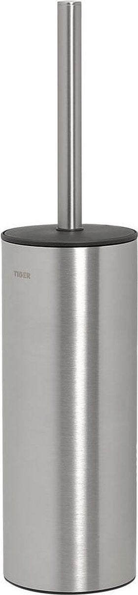 Brosse de toilette Tiger midi avec support autoportante - acier inoxydable - acier inoxydable brossé