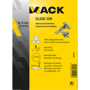 Mack 1015223 - 12 charnières percées coulissantes sur porte semi-superposée 35mm 110° | 5 pièces - afbeelding 2